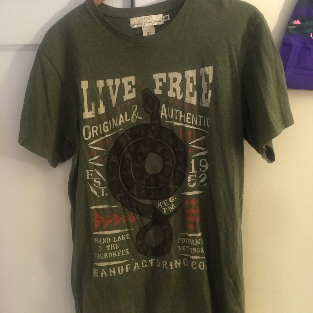 H&M Green Snake Graphic T-Shirt